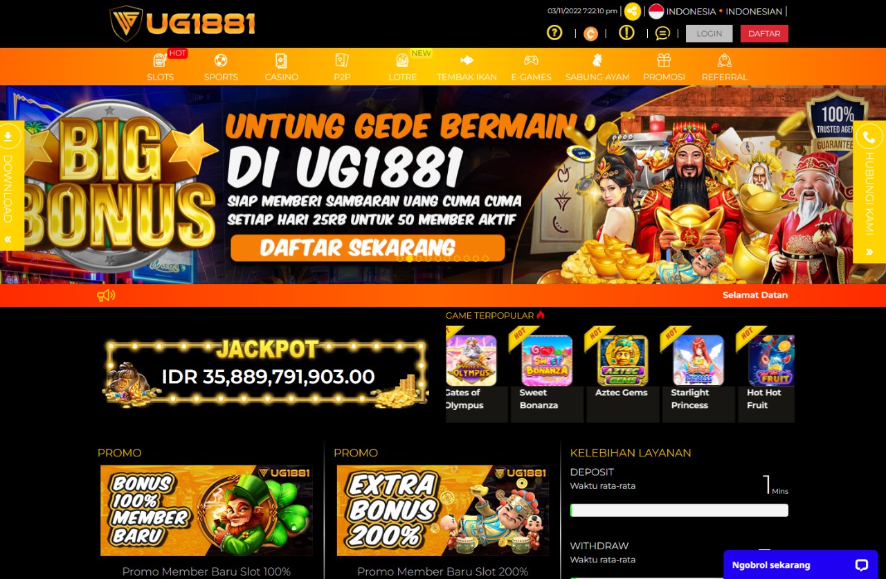 UG1881 Situs Slot Gacor Deposit Pulsa Tanpa Potongan